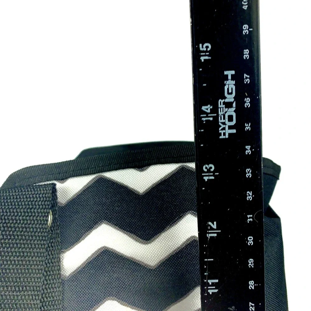 Thirty-One‎ 31 All Day Organizing Tote Black Chevron Red Embroidery School Sucks